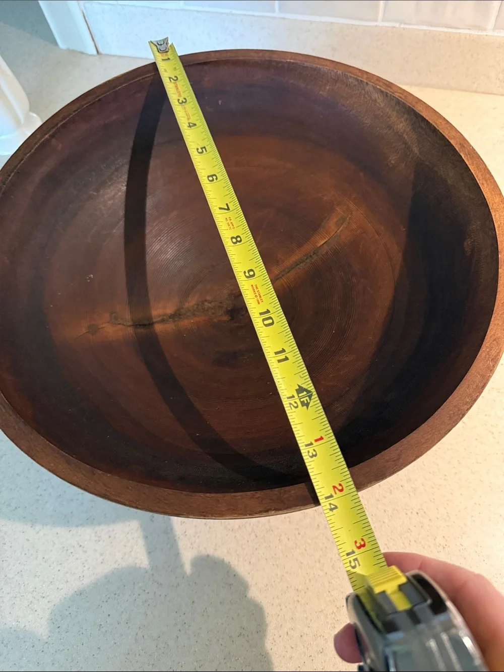 Wooden Decorative Serving Bowl in Warm Brown